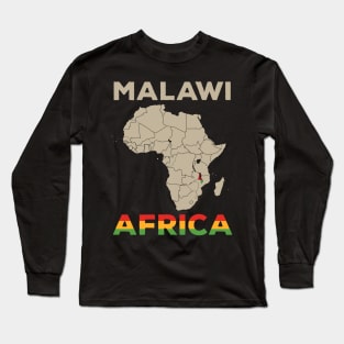 Malawi-Africa Long Sleeve T-Shirt